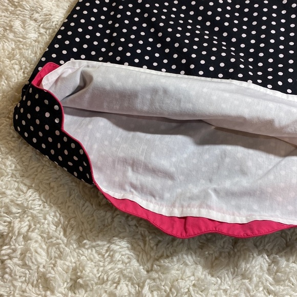 SAM TY BLACK & WHITE BARBIECORE POLKA DOT SKIRT PINK Peak a boo Hem Size… - Picture 4 of 11